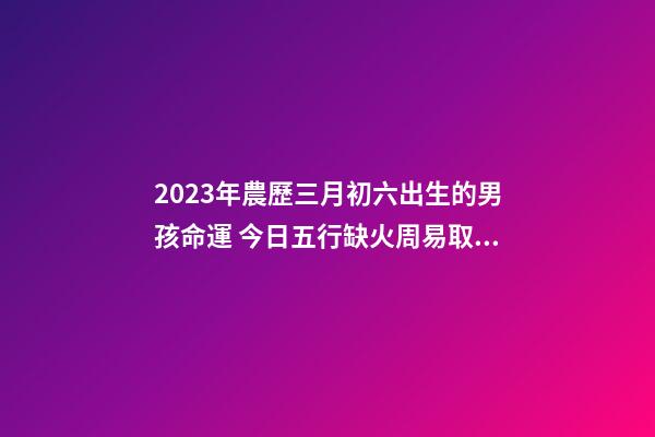 2023年農歷三月初六出生的男孩命運 今日五行缺火周易取名